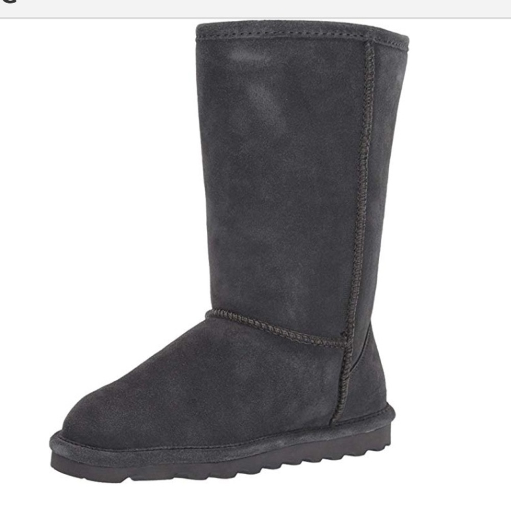 BEARPAW Cold Weather Boots CHARCOAL-030 - Charcoal Elle Tall Youth Suede Boot